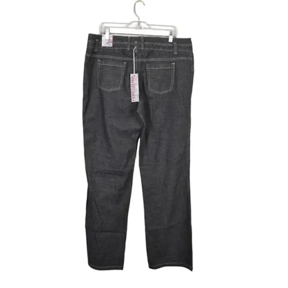 Vintage 90's Point Zero Nicole Benisti Wide Leg Jeans Gray NWT Size 15/16 - Picture 4 of 13